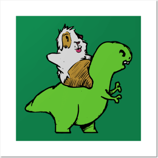 Dinosaur Guinea Pig Posters and Art